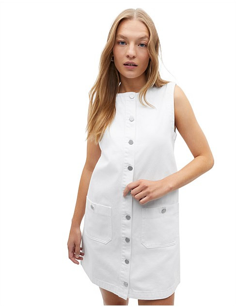 Seed Heritage Denim Button Down Mini Shift Dress | David Jones | David Jones (Australia & New Zealand)