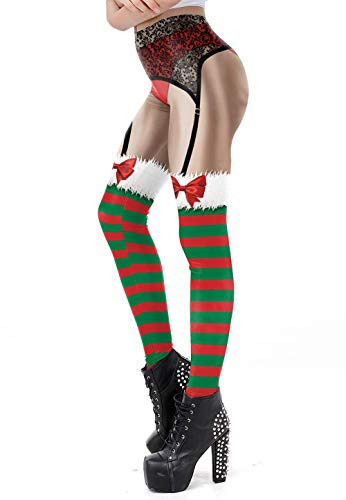 Lace Christmas Leggings for Women Girls High Waist Printed Yoga Pants Holiday Tights Costume Plus Size | Amazon (US)