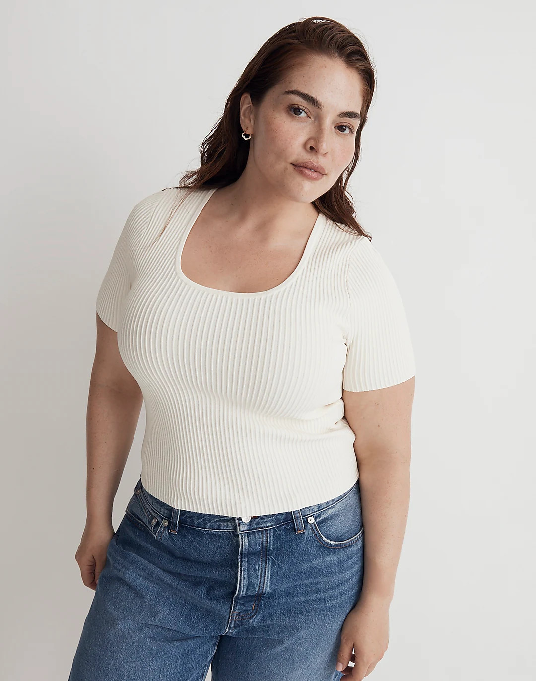 Plus Ottoman Crop Sweater Tee | Madewell