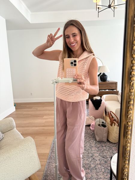 OOTD, fashion, women’s fashion, mom style, half zip tank, pink tank, loose fit pant, blush pants, varley outfit, target sneakers, flaunt phone iphone case, square phone case, octobuddy iphone, style 

#LTKShoeCrush #LTKStyleTip #LTKBeauty