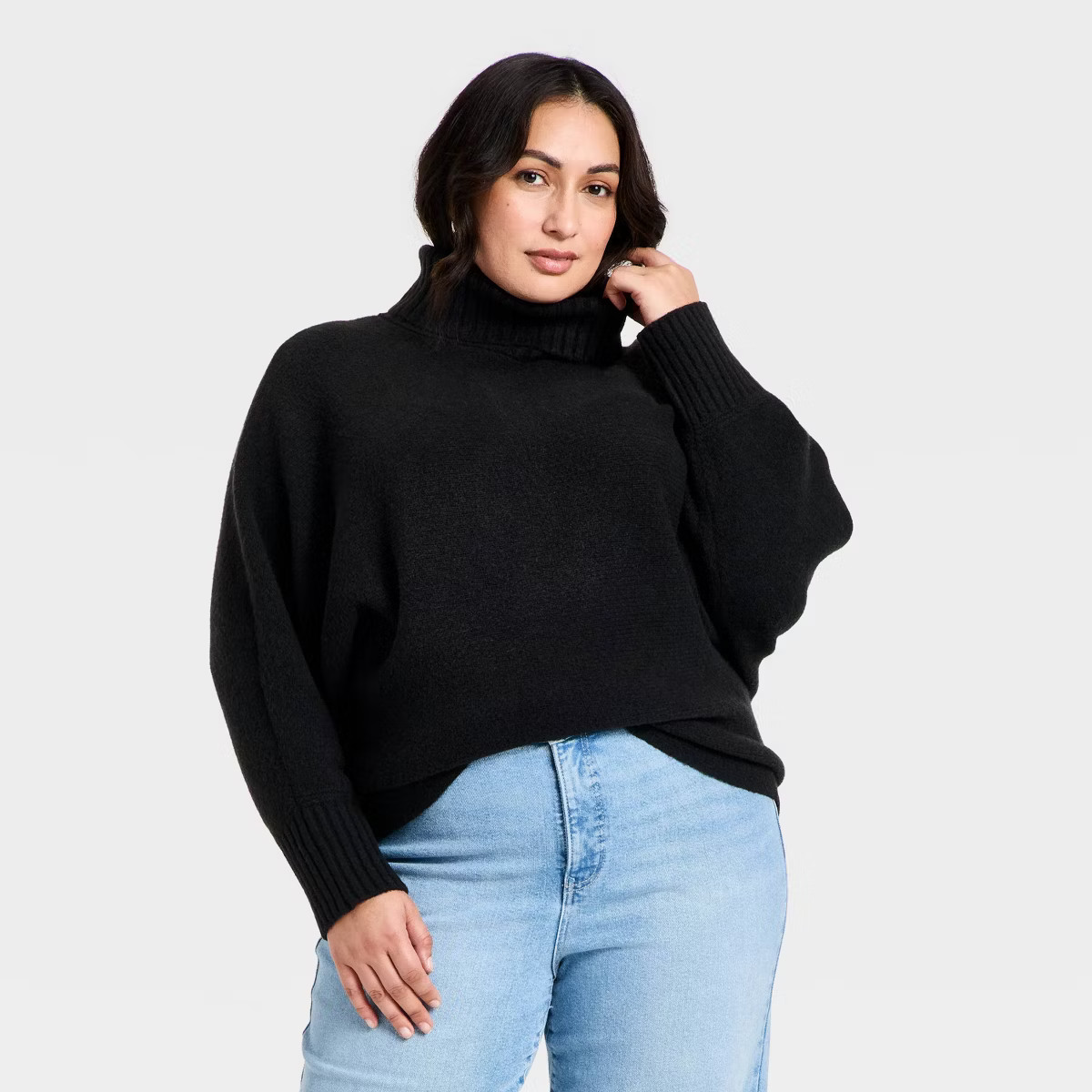 Women's Long Sleeve Turtleneck Pullover Sweater - Ava & Viv™ | Target