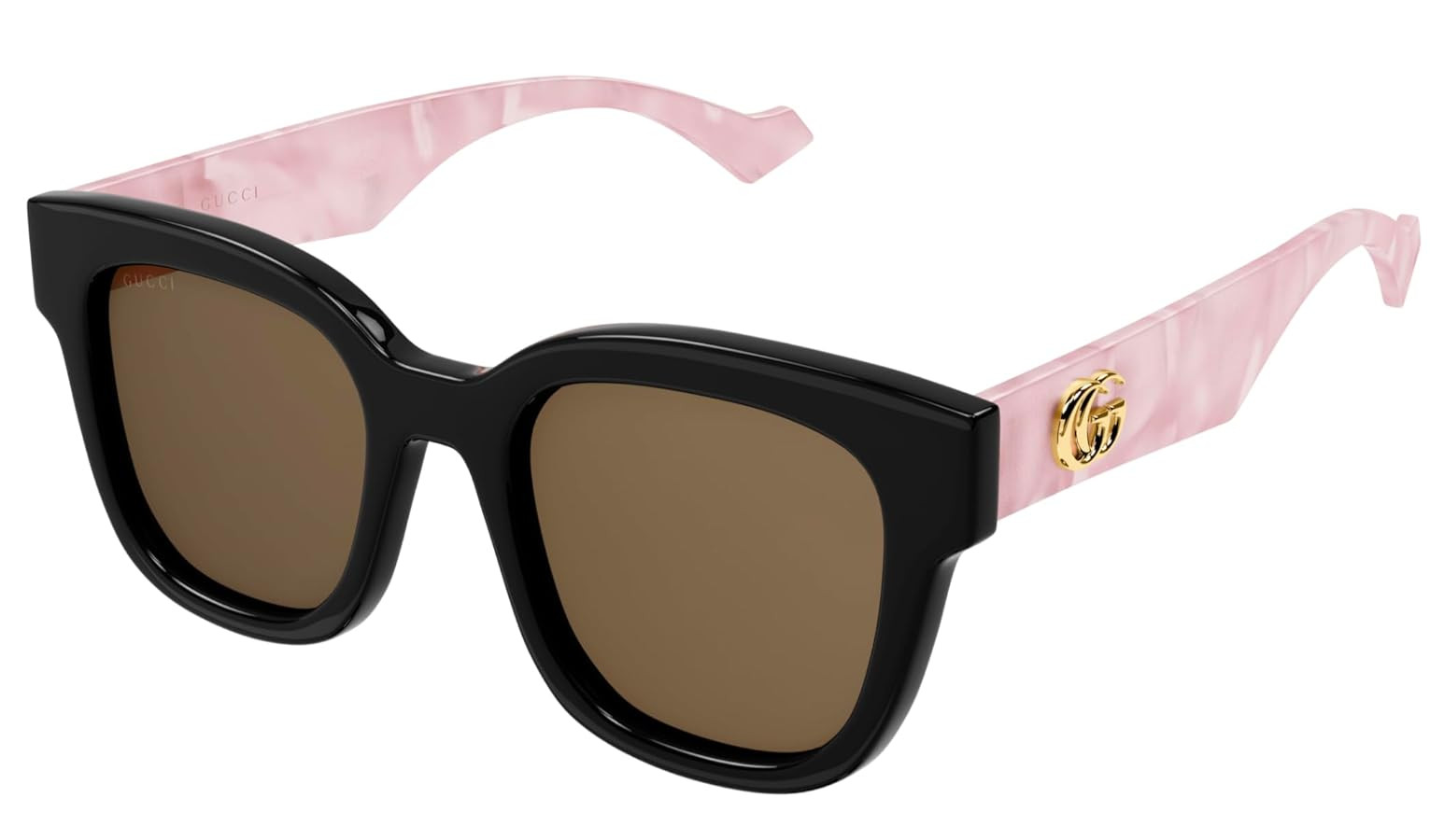 Gucci Women's Oversized Square Sunglasses, Black-Pink-Brown, One Size | Amazon (US)