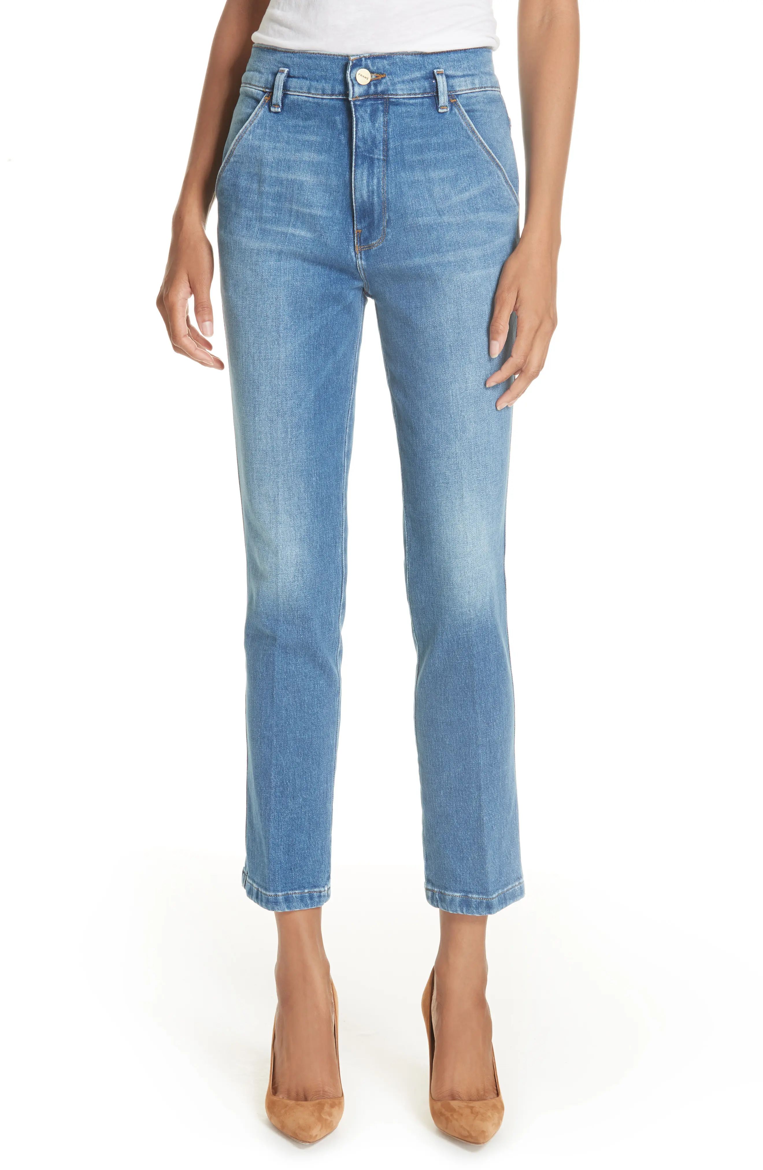 FRAME Le Slender Straight Leg Jeans (Thistle) | Nordstrom