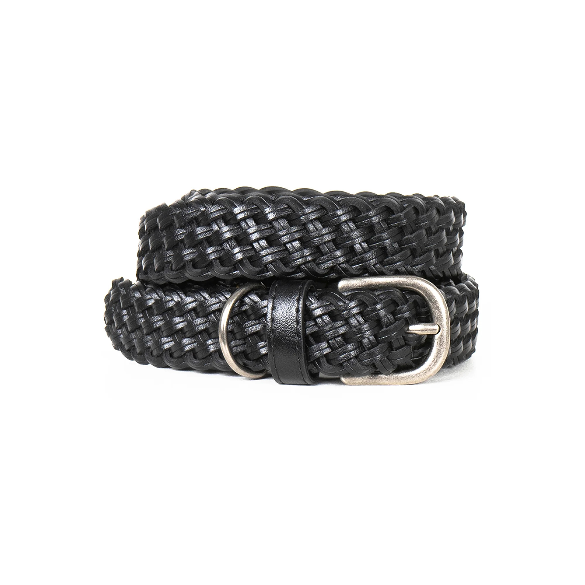 Time and Tru Women's Braided Belt, Black | Walmart (US)