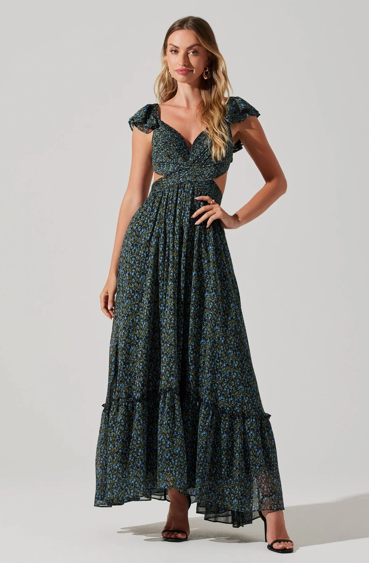 Primrose Floral Strappy Back Maxi Dress | ASTR The Label (US)