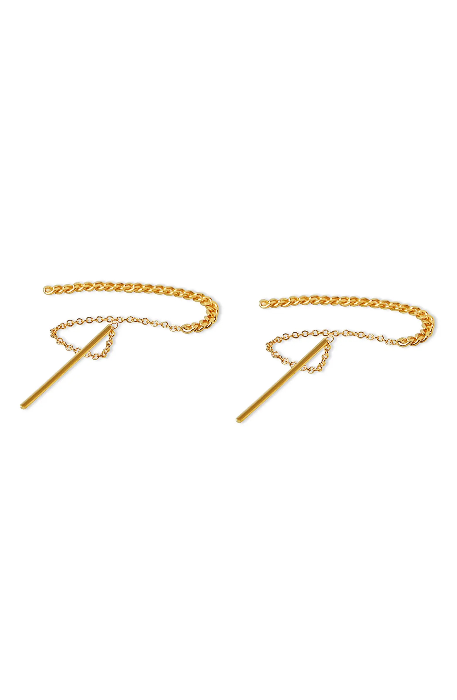 Argento Vivo Sterling Silver Chain Threader Earrings | Nordstrom | Nordstrom