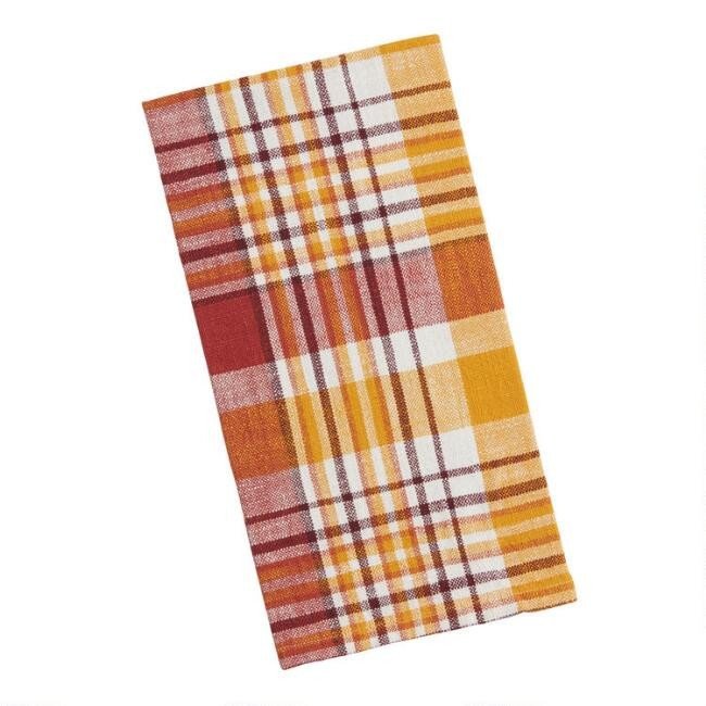 Warm Plaid Kitchen Towel Set of 2 | World Market