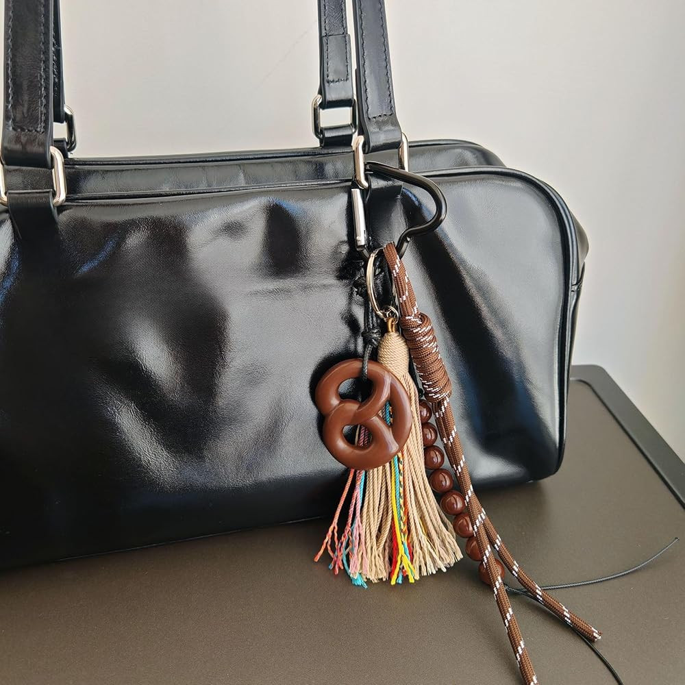 OANTGM Bagel Cute Bag Charms for Handbag Cute Keychain Hanging Ornament Backpack Charm Aesthetic ... | Amazon (US)