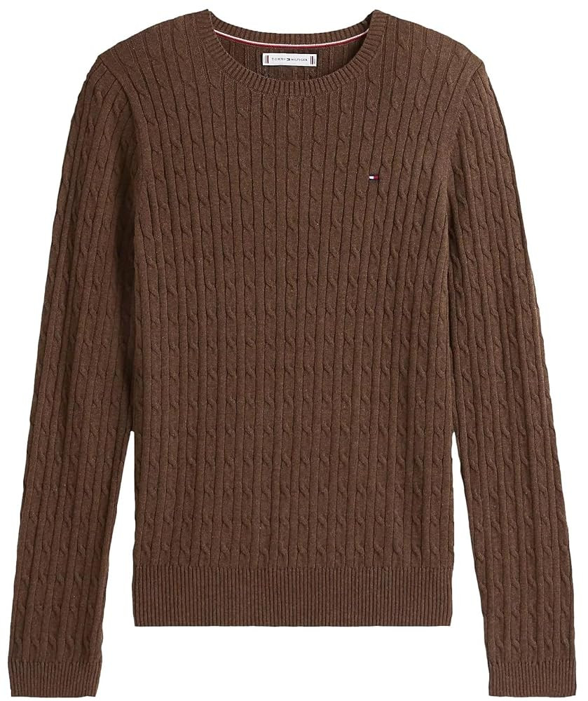 Tommy Hilfiger Women's Flag Logo Crewneck Cable Kint Sweaters Collection 2025 | Amazon (US)