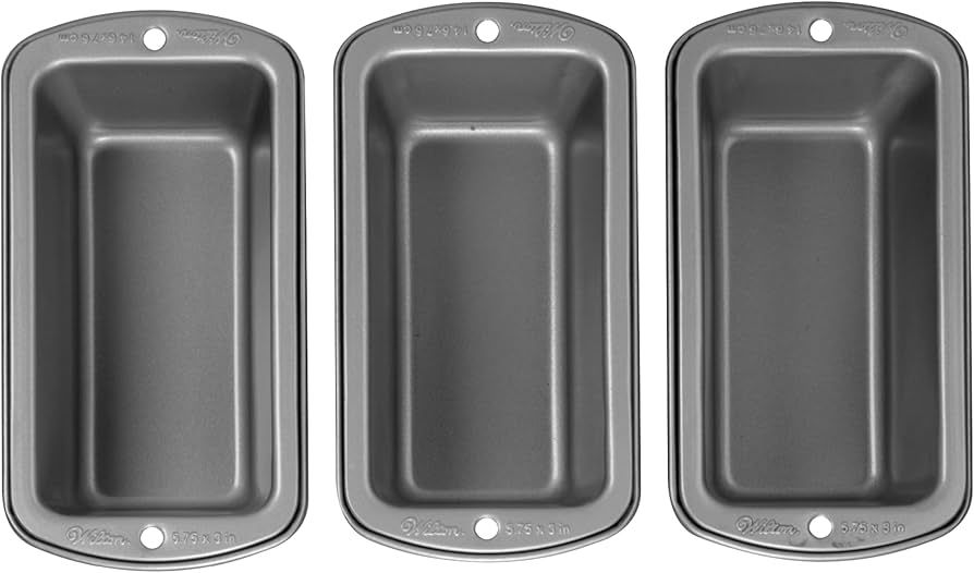 Wilton Recipe Right Non-Stick Mini Loaf Pan Set, Small Loaf Pans for Baking, 3-Piece Cookware Set... | Amazon (US)