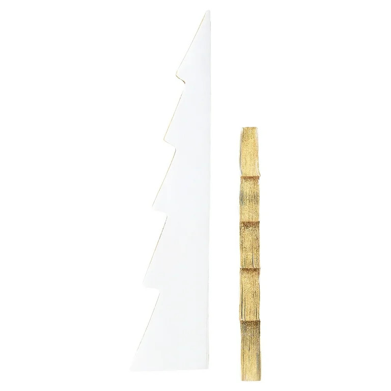 Paper Christmas Tree Tabletop Decorations, White, 3 Count, by Holiday Time | Walmart (US)