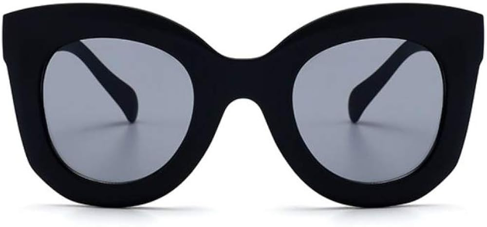 Butterfly Sunglasses Semi Cat Eye Glasses Plastic Frame Clear Gradient Lenses | Amazon (US)