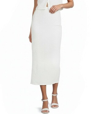 Pucker Coordinating Pull-On Straight Hem Maxi Skirt | Dillard's