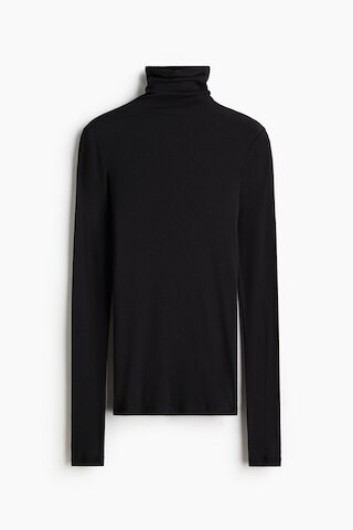 H & M - Pima cotton turtleneck top - Black | H&M (UK, MY, IN, SG, PH, TW, HK)
