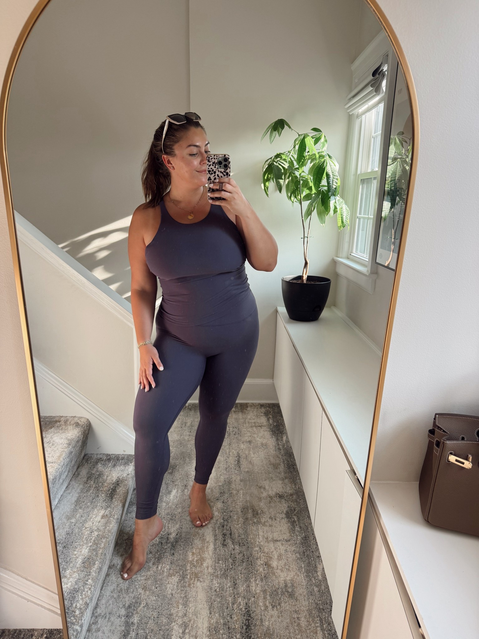 Morning walk & Pilates workout outfit! Wearing size 2X in tank & 1X in leggings. Use CARALYN15 on your first order at Spanx. Use CARALYNM at Cakes Body. 

#LTKMidsize #LTKActive #LTKStyleTip