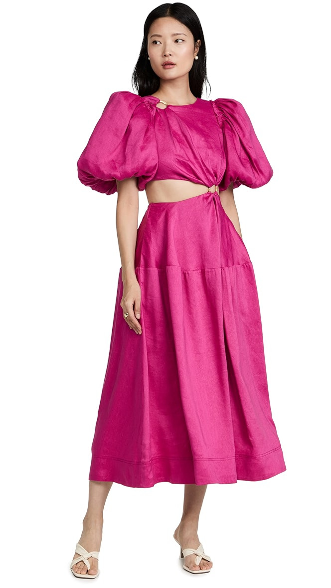 Vanades Cut Out Ring Midi Dress | Shopbop