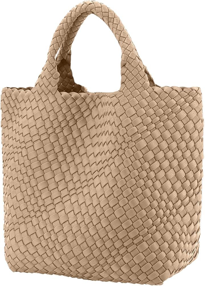 SporGenius Woven Neoprene Tote Bag, Lightweight Braided Top Handle Handbags and Purses for Beach,... | Amazon (US)