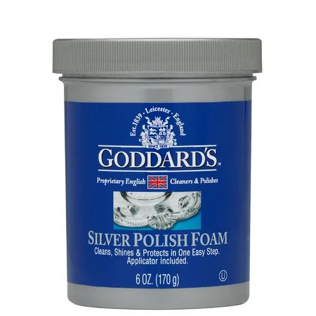 Goddard’s Silver Polish Foam Silver Jewelry Cleaner for Antiques Accessories Ornaments Silver Cleaner Silverware Protection Tarnish Remover for Sterling Silver Jewelry Sponge Applicator 6 oz | Walmart (US)