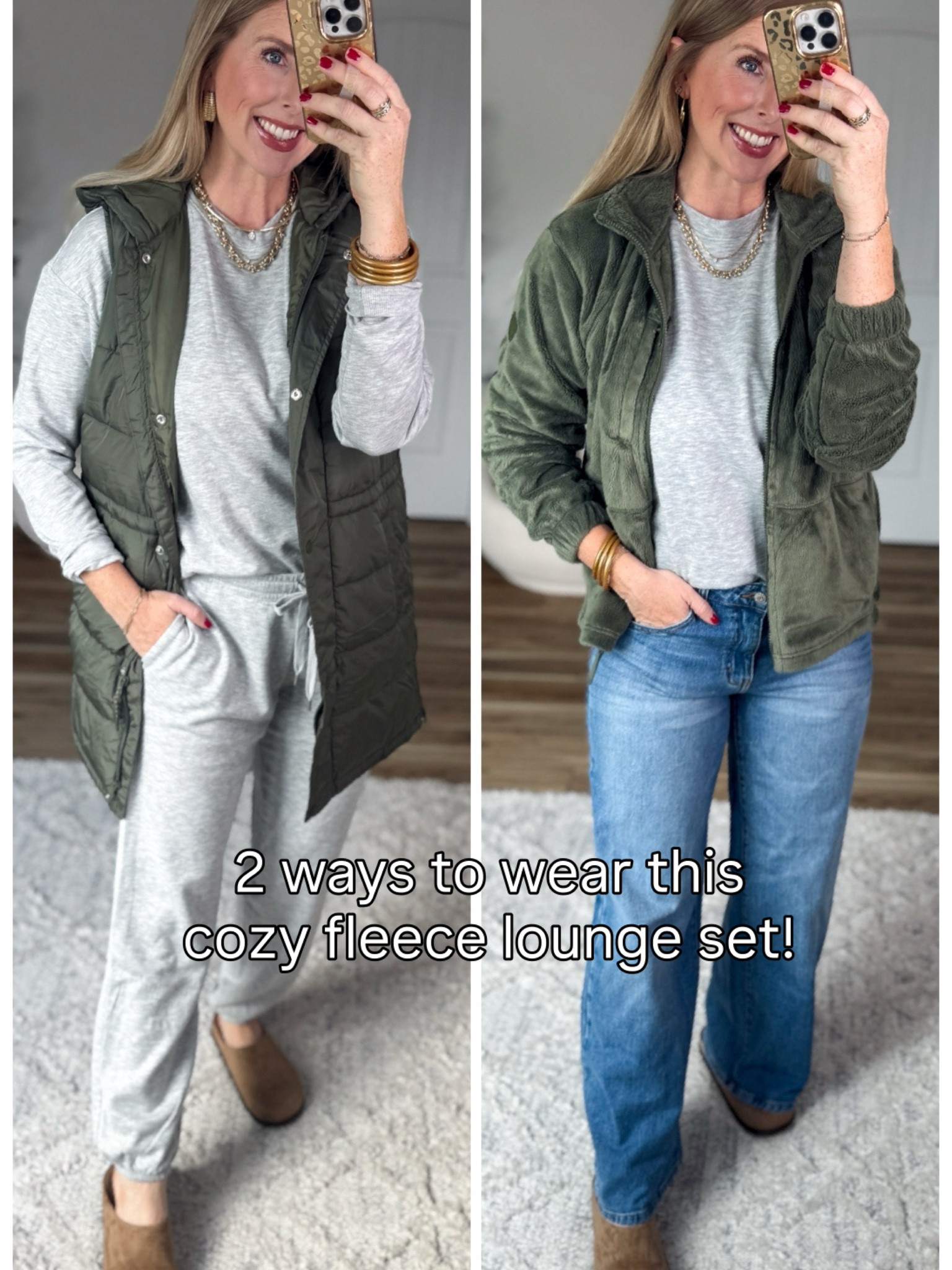 Love this fleece lounge set from Walmart!

#LTKmomlife