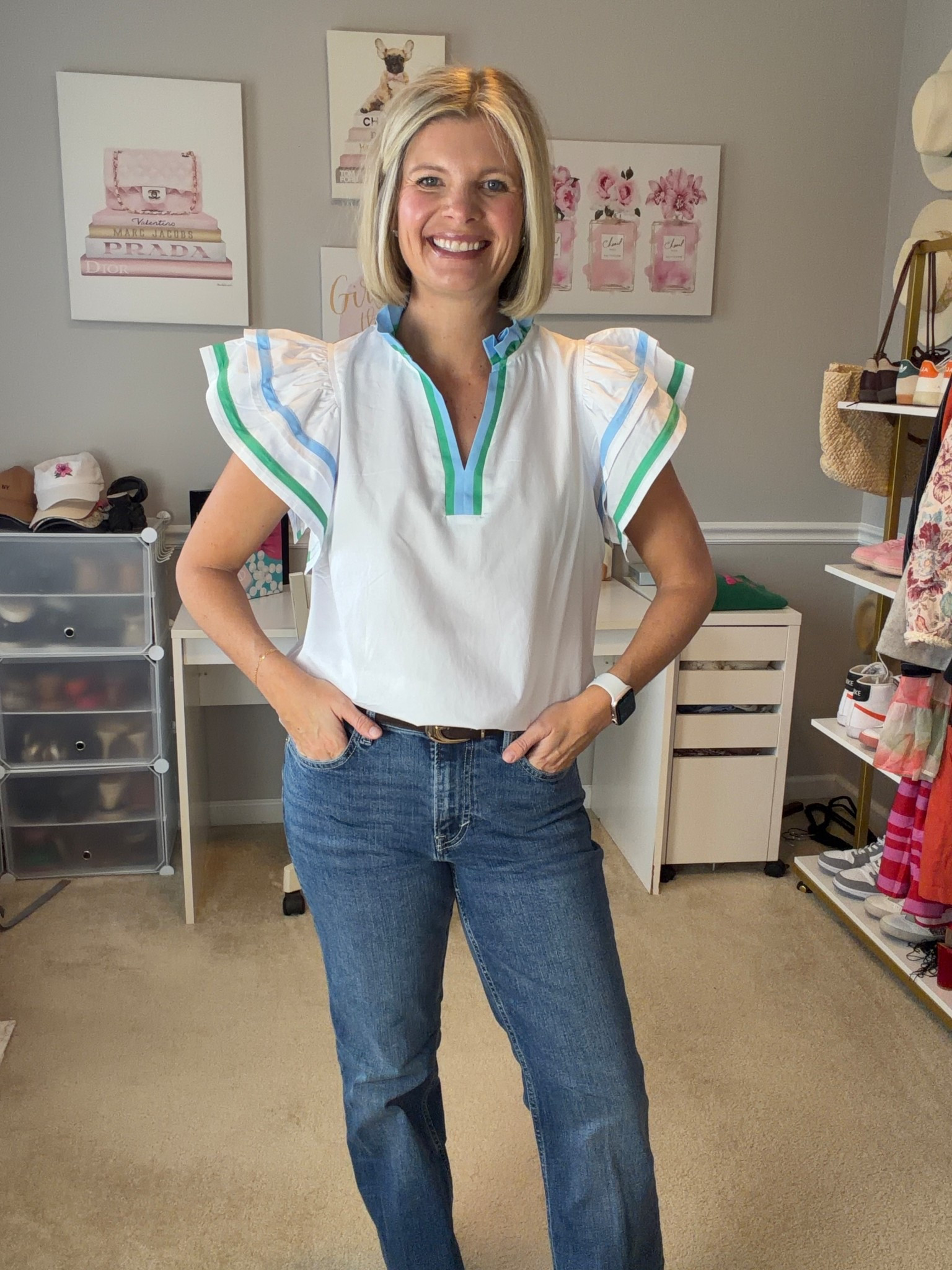 Amazon flutter sleeve top TTS (M)

#LTKOver40 #LTKSpringSale #LTKWorkwear