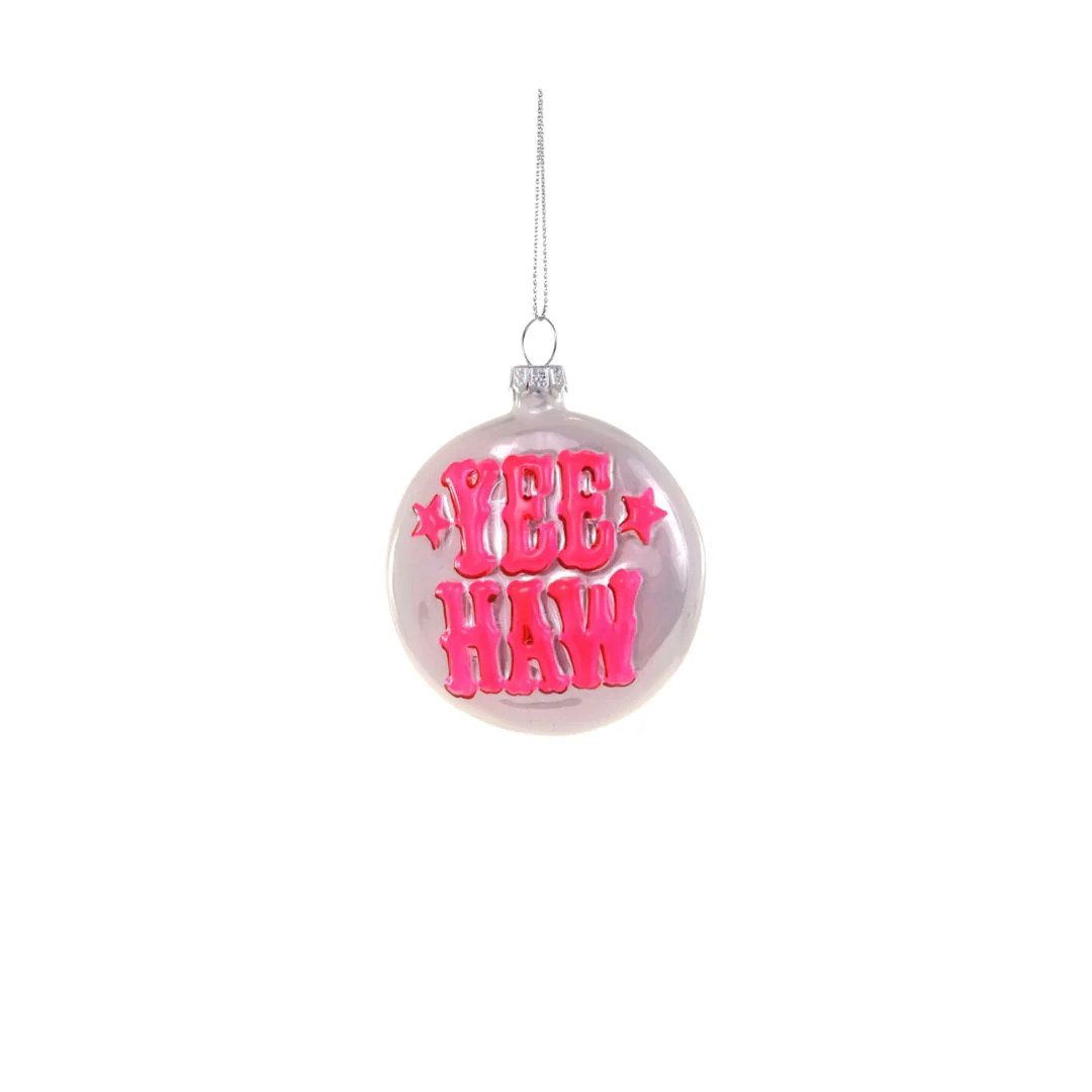 Yee Haw Ornament | Pink Antlers