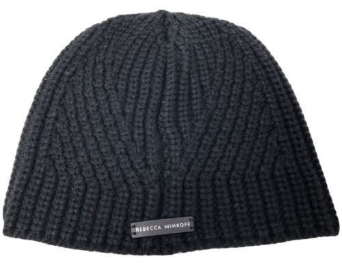 REBECCA MINKOFF  Women's Soft Traveling Rib Beanie Sz: OS Black  | eBay | eBay US