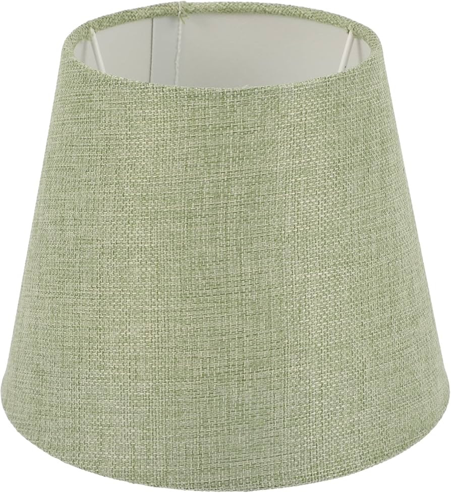 OSALADI Green Fabric Lamp Shade Barrel Fabric Lampshade Clip on Bulb Barrel Light Cover Simple La... | Amazon (US)