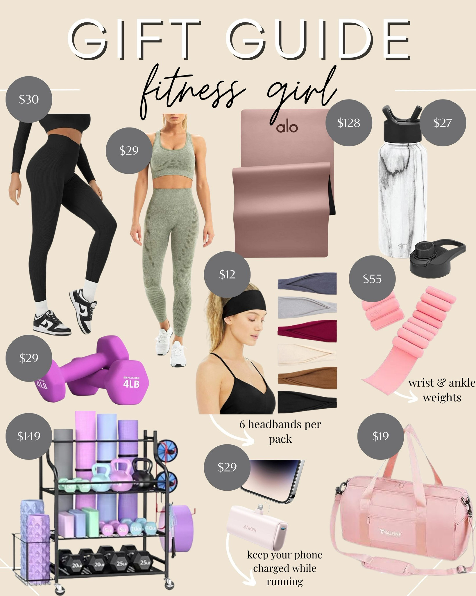 Gift Guides 2023: Gifts for the fitness lover - Gift ideas for girls that enjoy fitness - Christmas gift Inspo for gym girls 

#LTKSeasonal #LTKGiftGuide #LTKfitness
