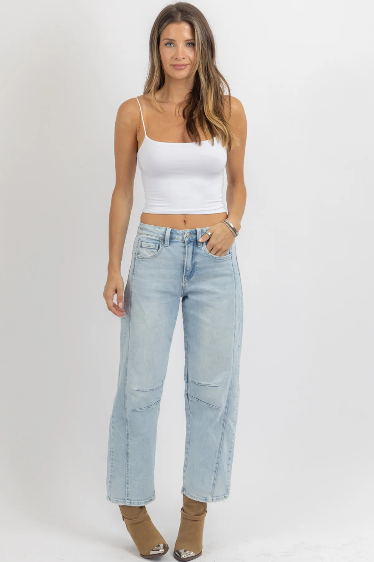 LIGHT DENIM BARREL JEAN 29 | L'ABEYE