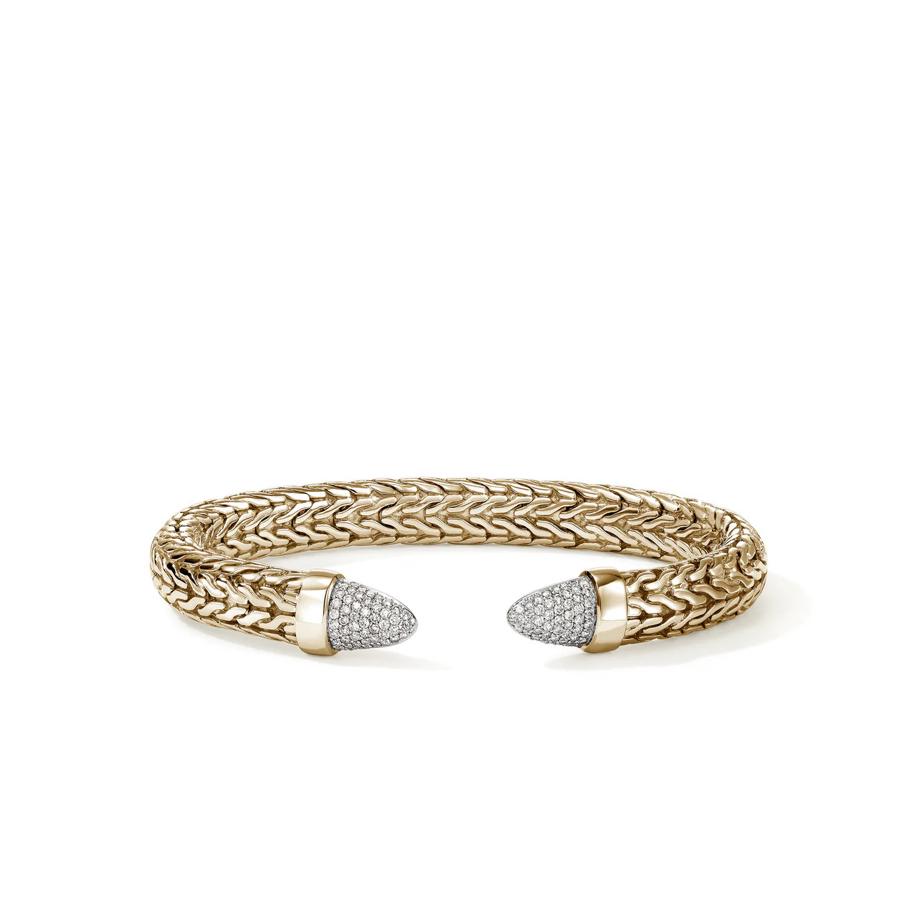 Spear 50 Flex Cuff, Gold, Diamonds | John Hardy