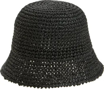 Crochet Stitch Straw Bucket Hat | Nordstrom