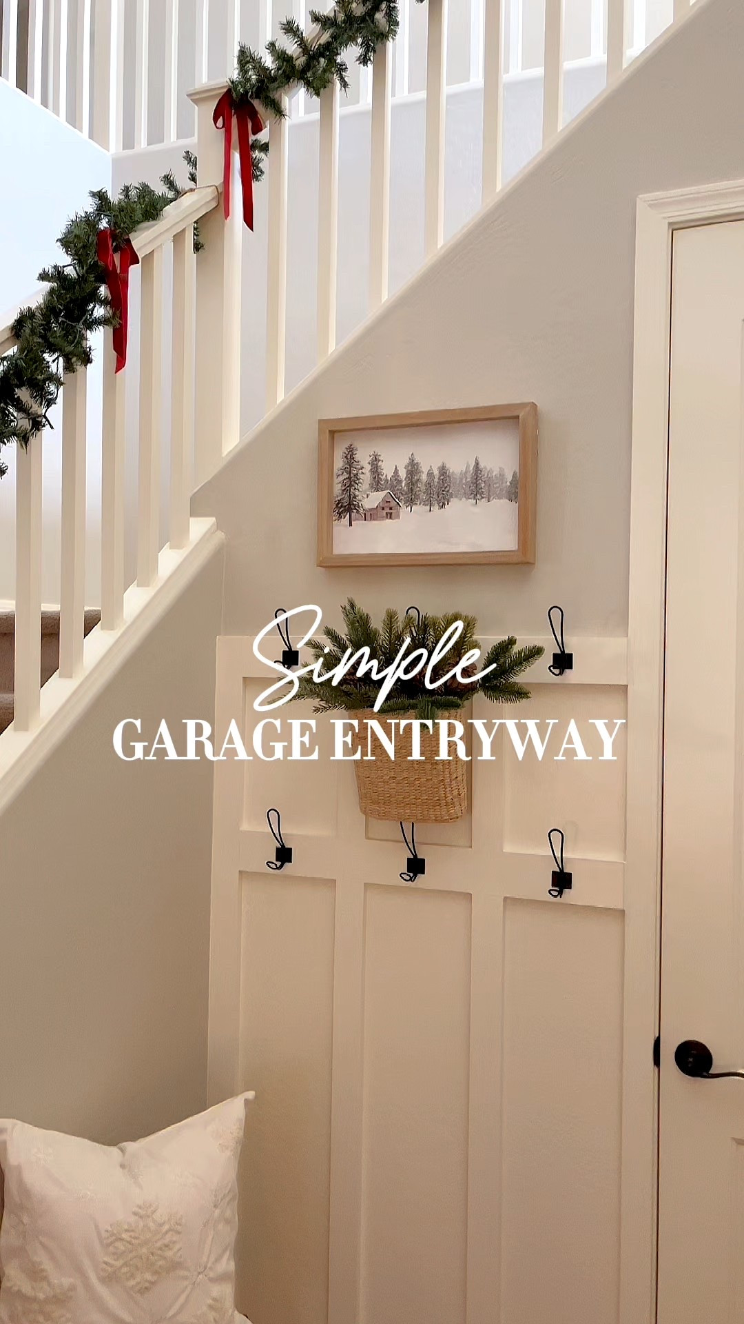 Simple garage entryway!  Follow @lifeinmyarizonahome on Instagram for more holiday ideas and inspiration. 

Festive gold deer, garlands, and bells give my garage entryway the perfect simple welcome!  Most of these pieces can easily transition to winter decor after Christmas. 

#christmasdecor #christmasentryway #winterdecor

#LTKHoliday #LTKSeasonal #LTKHome