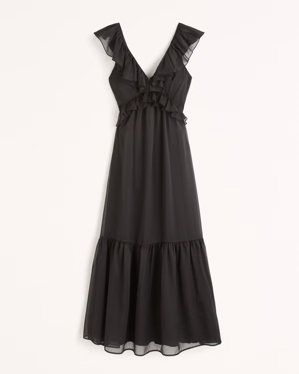 Women's Drama Ruffle Maxi Dress | Women's Dresses & Jumpsuits | Abercrombie.com | Abercrombie & Fitch (US)