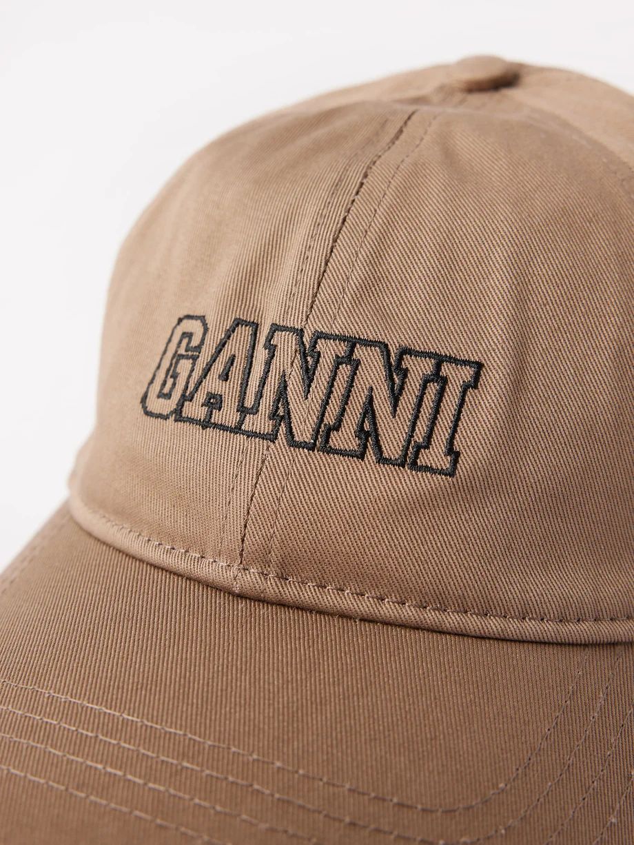 Logo-embroidered organic cotton-twill cap | Ganni | Matches (UK)