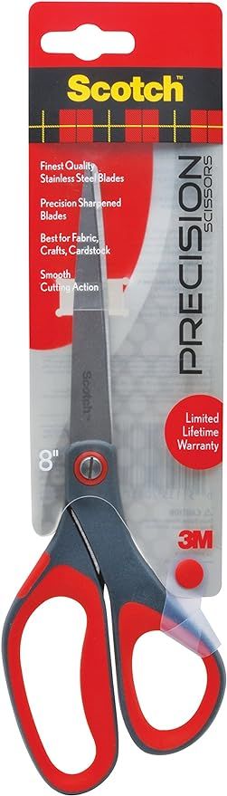 Scotch Precision Scissor, 8-Inches, Grey/Red | Amazon (US)