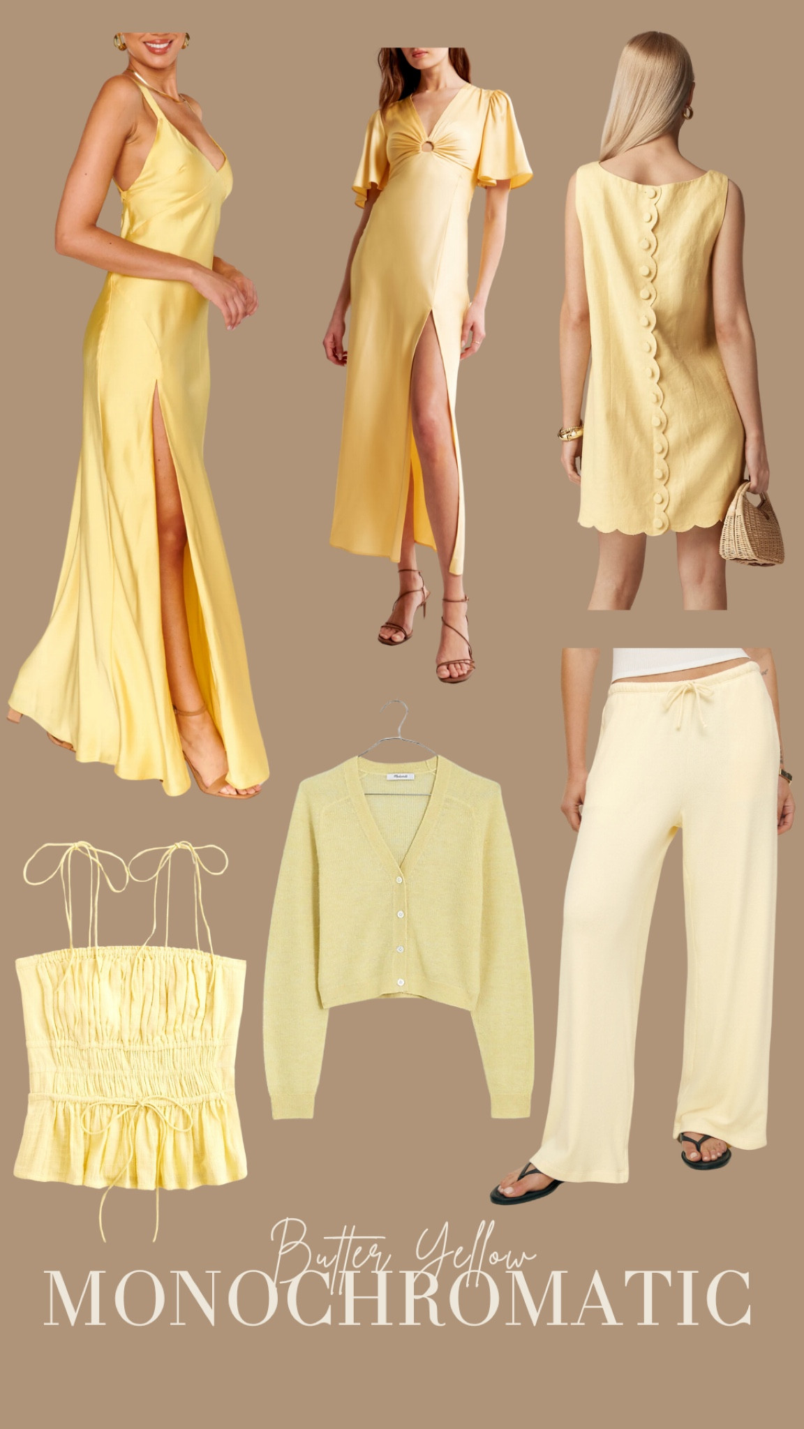 BUTTER YELLOW 

Monochromatic | Yellow Dresses | Summer Trends | Abercrombie | J Crew | Show me your mumu 

#LTKTravel #LTKSeasonal #LTKSummerSales