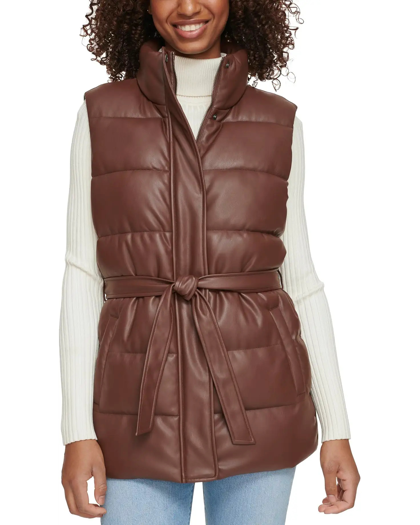 Levi's® Vegan Leather Puffer Vest | Zappos