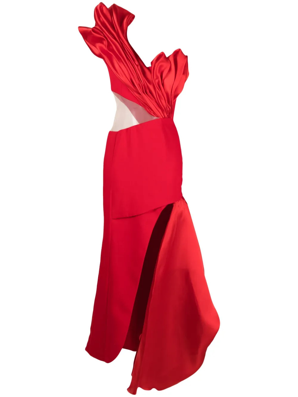 cut-out asymmetric gown | Farfetch Global