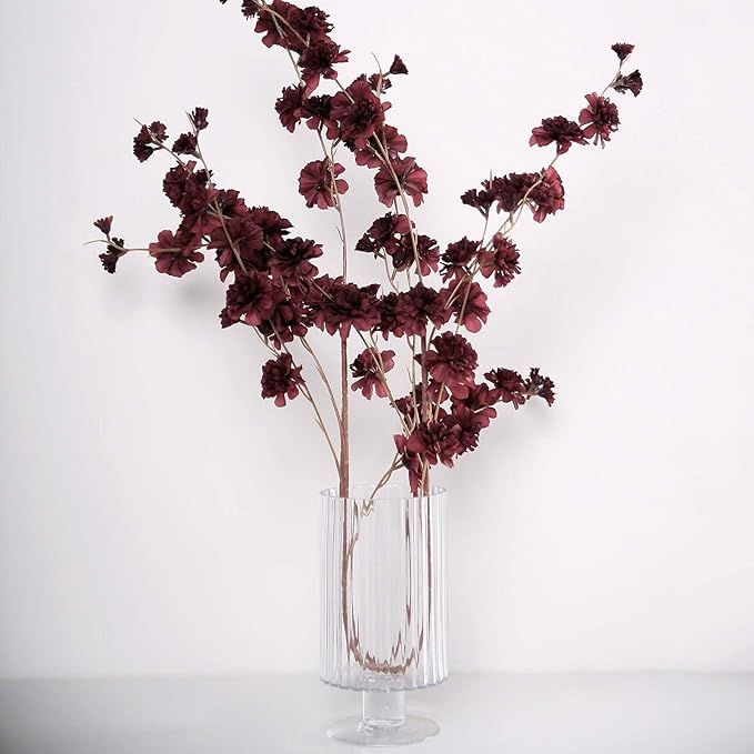 Efavormart 2 Branches - 42" Burgundy Carnation Flower Spray, Silk Flower Bouquet - Perfect for Ta... | Amazon (US)