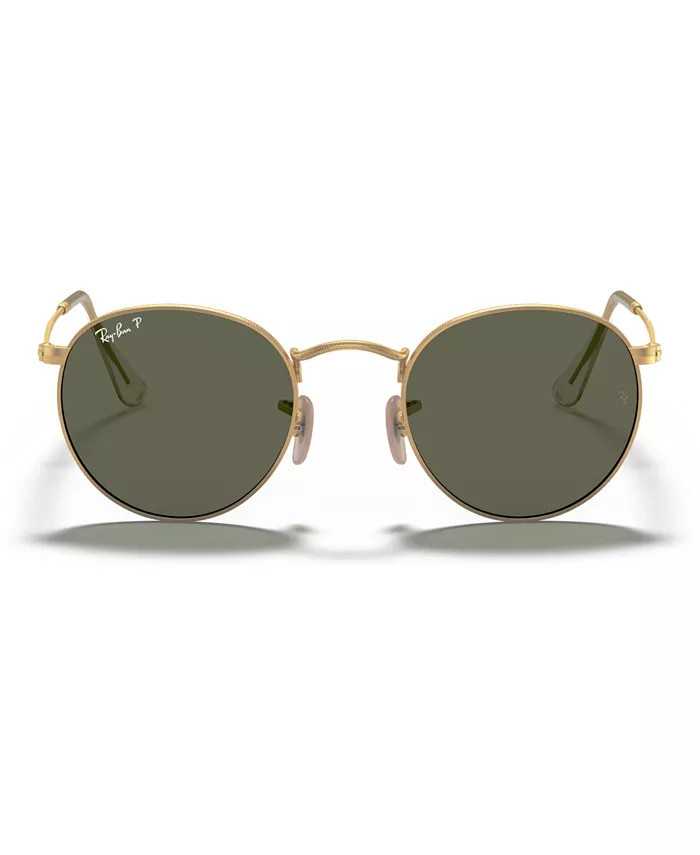 Ray-Ban Polarized Sunglasses , RB3447 ROUND METAL - Macy's | Macy's