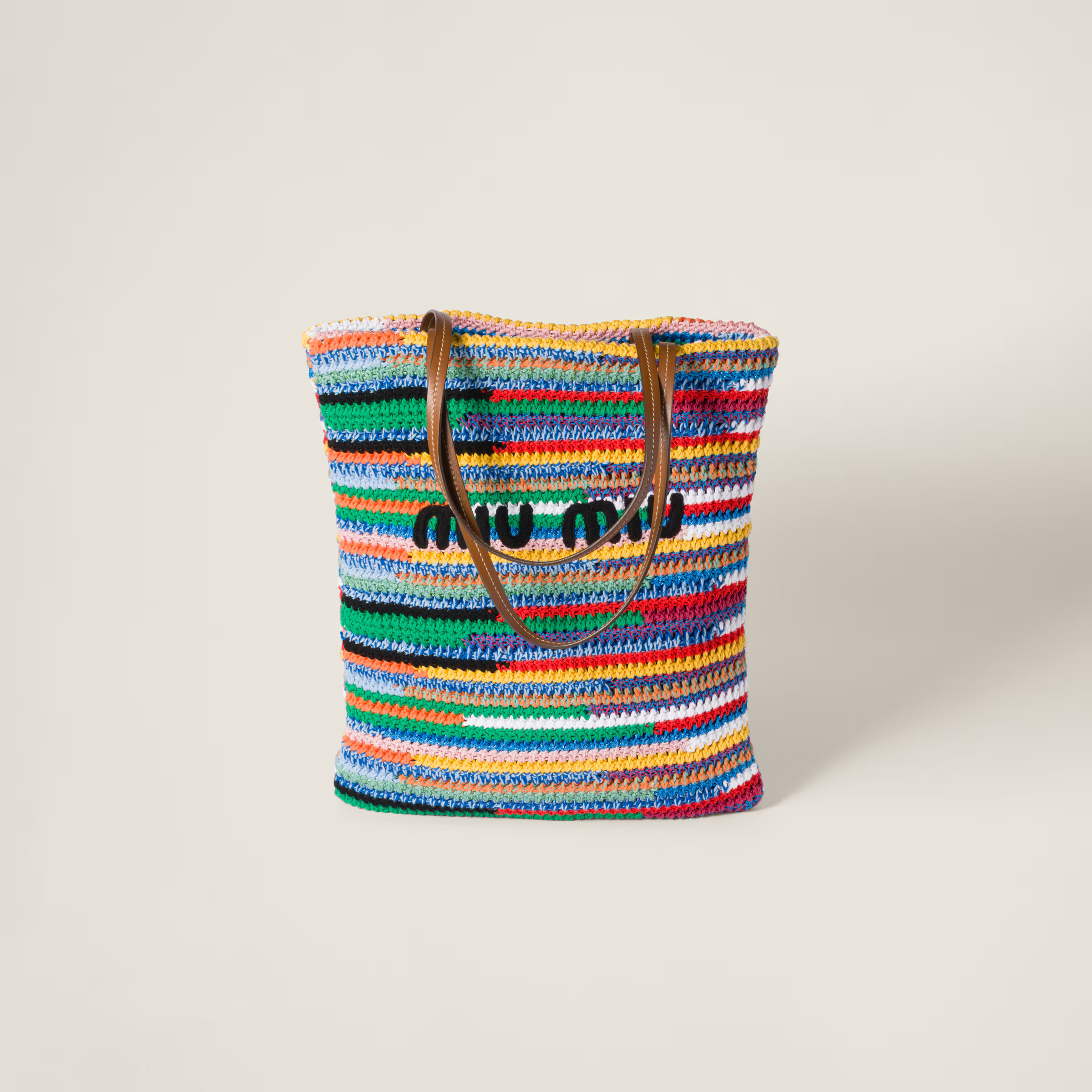 Multicolored Crochet Tote Bag | Miu Miu | Miu Miu US