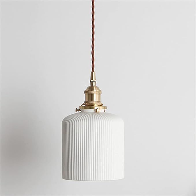 BAYCHEER Modern Elegance Ribbed Ceramics Pendant Lights Creative Nordic Hanging Lamp Pendant Ligh... | Amazon (US)