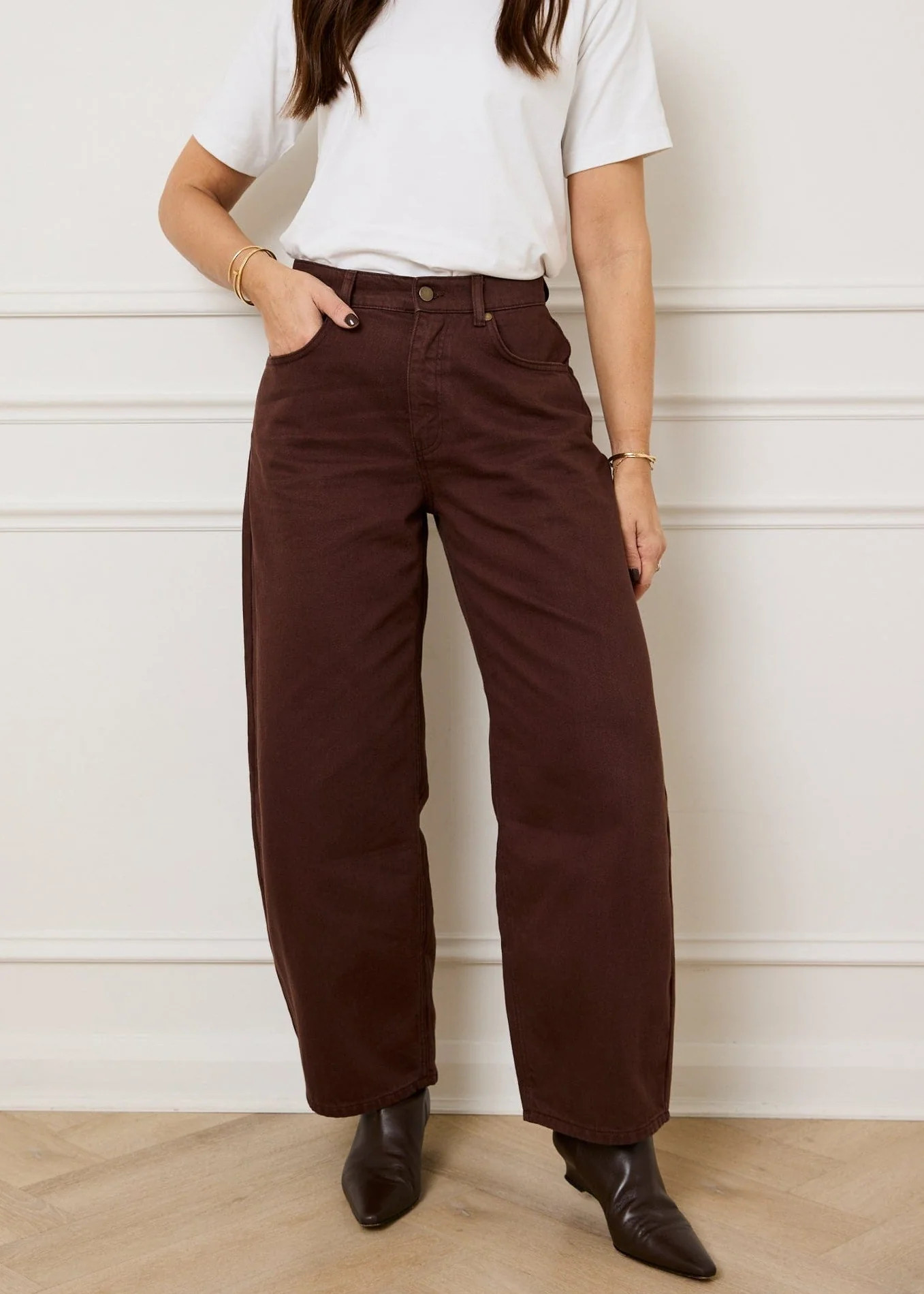 THE BLAKE BARREL JEAN - BROWN DENIM | WAT The Brand