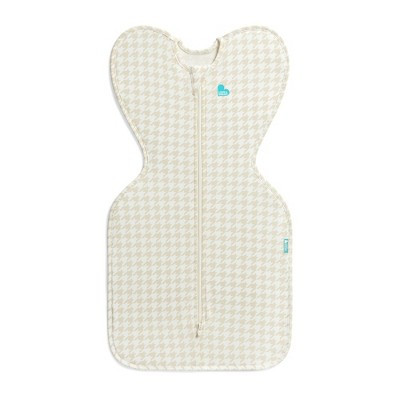 Love to Dream Baby Swaddle Up Sleep Sack - Cotton 1.0 TOG Long Sleeve Wrap - Houndstooth - M: Two-Way Zipper, Covered Zipper at Neck, Inverted Zipper | Target