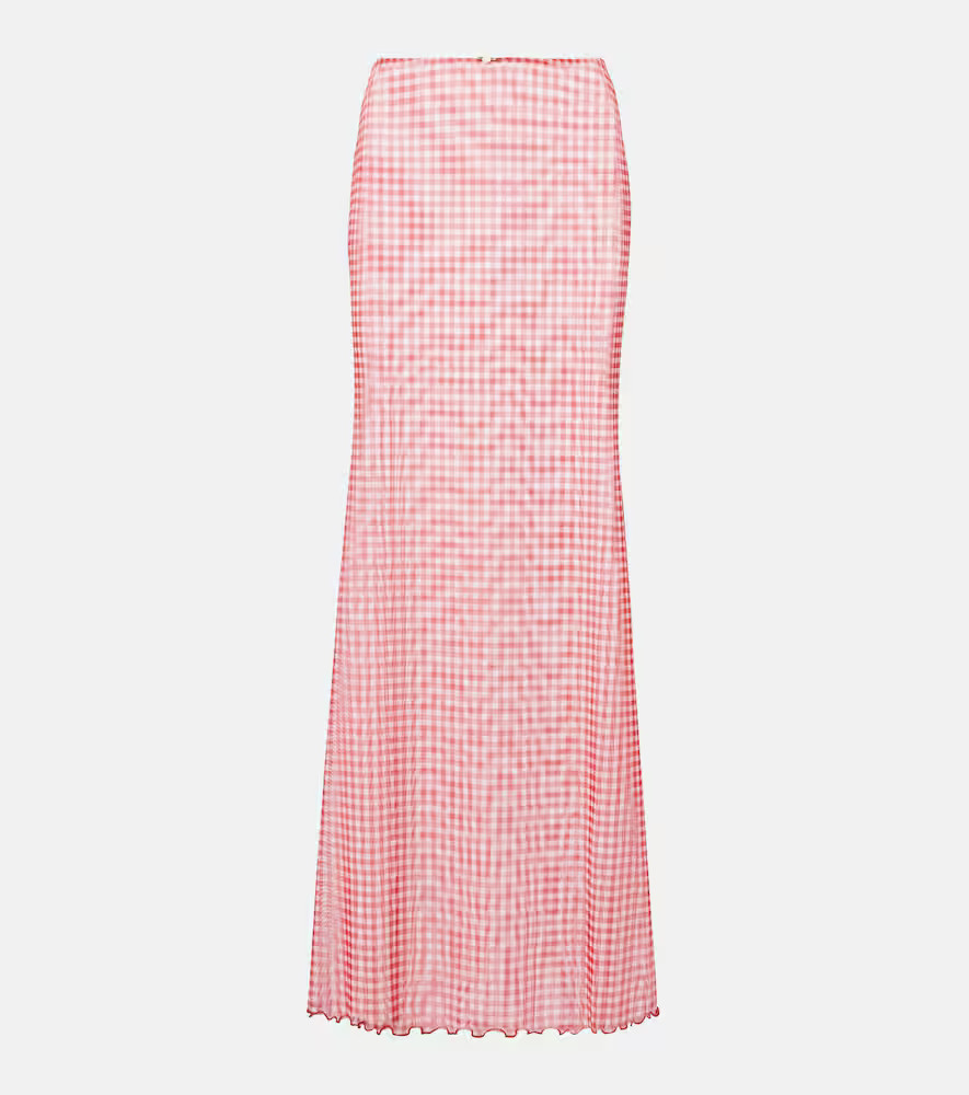 Bananhot Solay gingham maxi skirt | Mytheresa (US/CA)