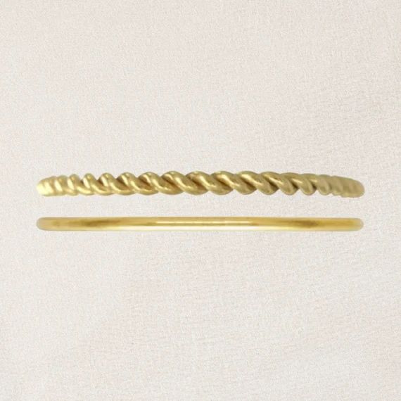 Everyday Stacking Ring Set  Gold Stacking Rings Simple Gold | Etsy | Etsy (US)