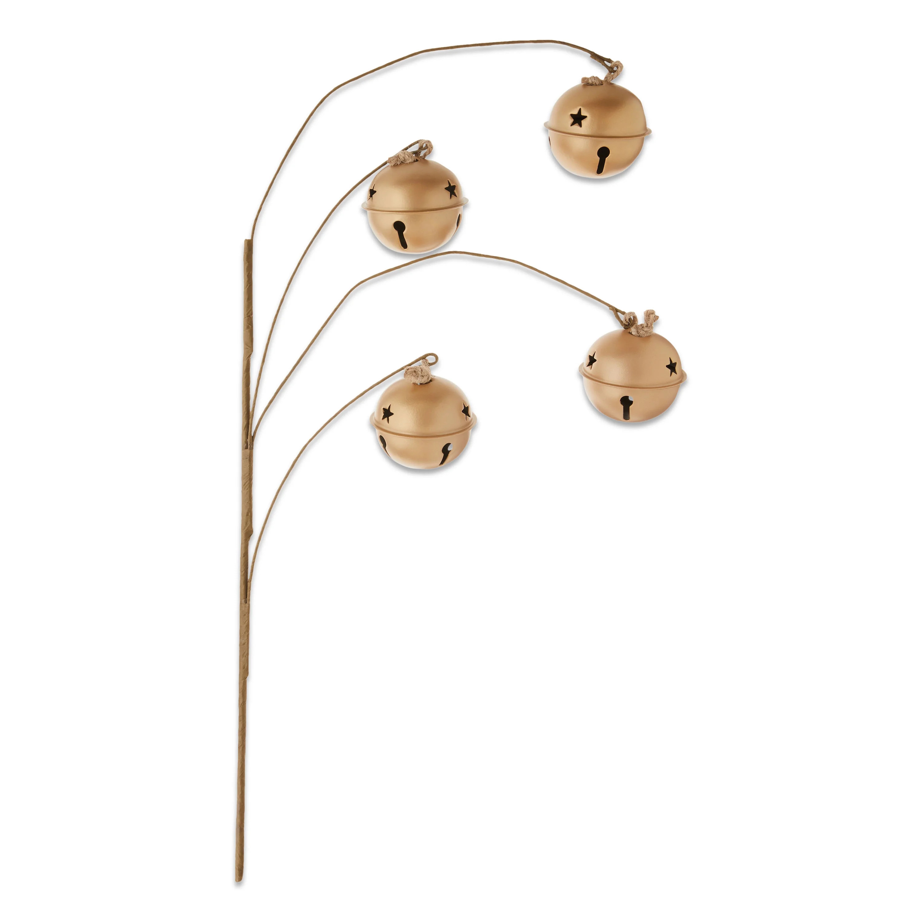 Gold Bell Waterfall Decorative Christmas Pick, 18 in, by Holiday Time | Walmart (US)