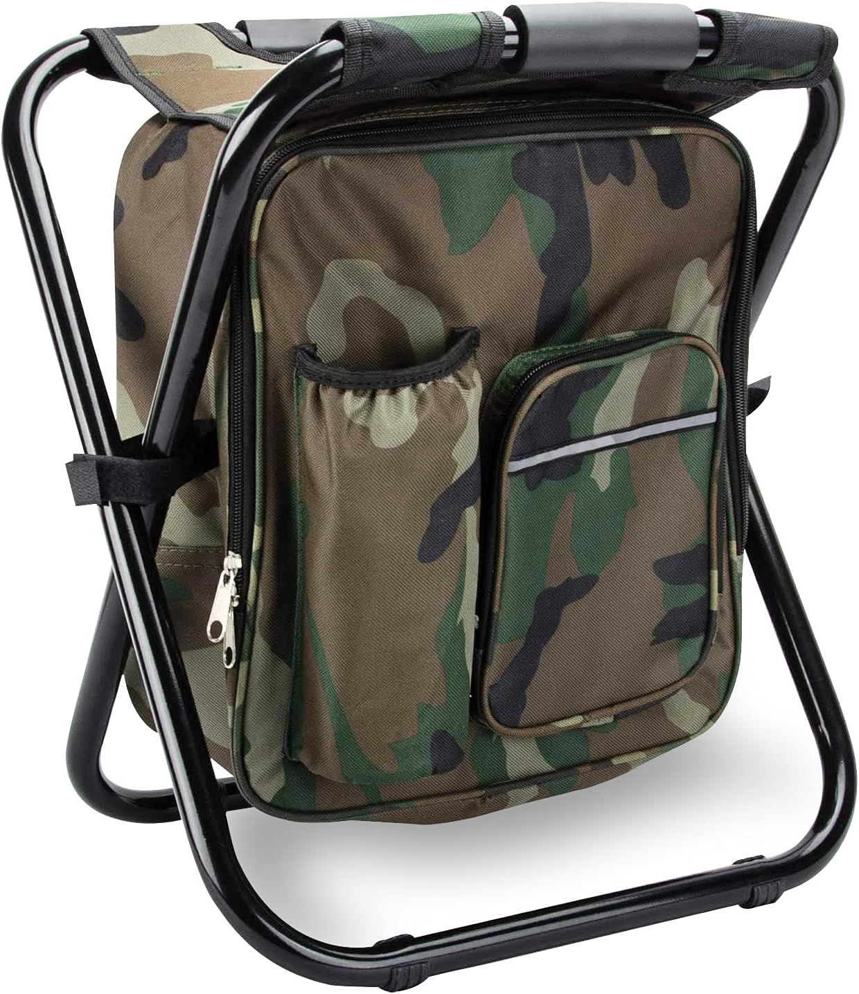 Kikerike Folding Stool Backpack Insulated Cooler Bag, Collapsible Camping Hunting Fishing Multifu... | Amazon (US)
