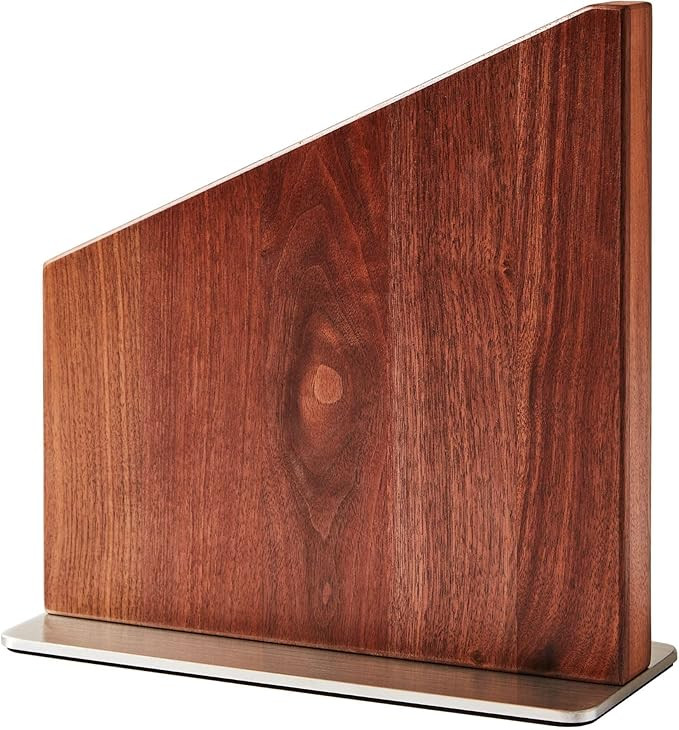 Material Knife Stand, Magnetic Wood Modern Knife Block for Safe Storage and Display of Knife Sets... | Amazon (US)