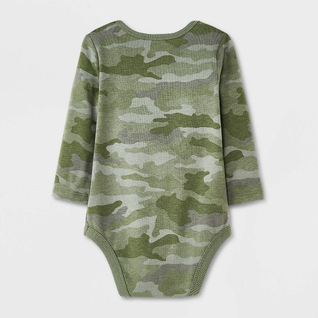 Baby Boys' Camo Long Sleeve Bodysuit - Cat & Jack™ Green | Target
